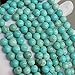 MJDCB Best Sellers Stone Beads Turquoise Round Loose Beads for Jewelry Making DIY Bracelet Necklace (8mm)