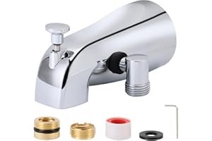 Gugxiom Tub Spout, Tub Faucet with Diverter, 1/2 Inch IPS Inside Thread Bathtub Faucet, Copper Zinc Alloy Heavy Duty Metal Un