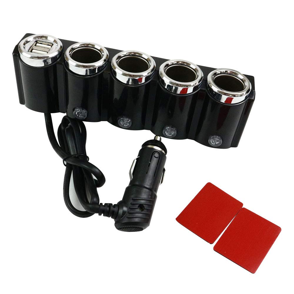 【 The earth crew 】 車載 充電器 シガーソケット 4連 12V 24V 120w ダブルUSBポート カーチャージャー 分配器 たくさんつなげる商品画像