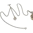 ManChDa Pocket Watch Chain Double Albert Chain T-Bar Watch Chain