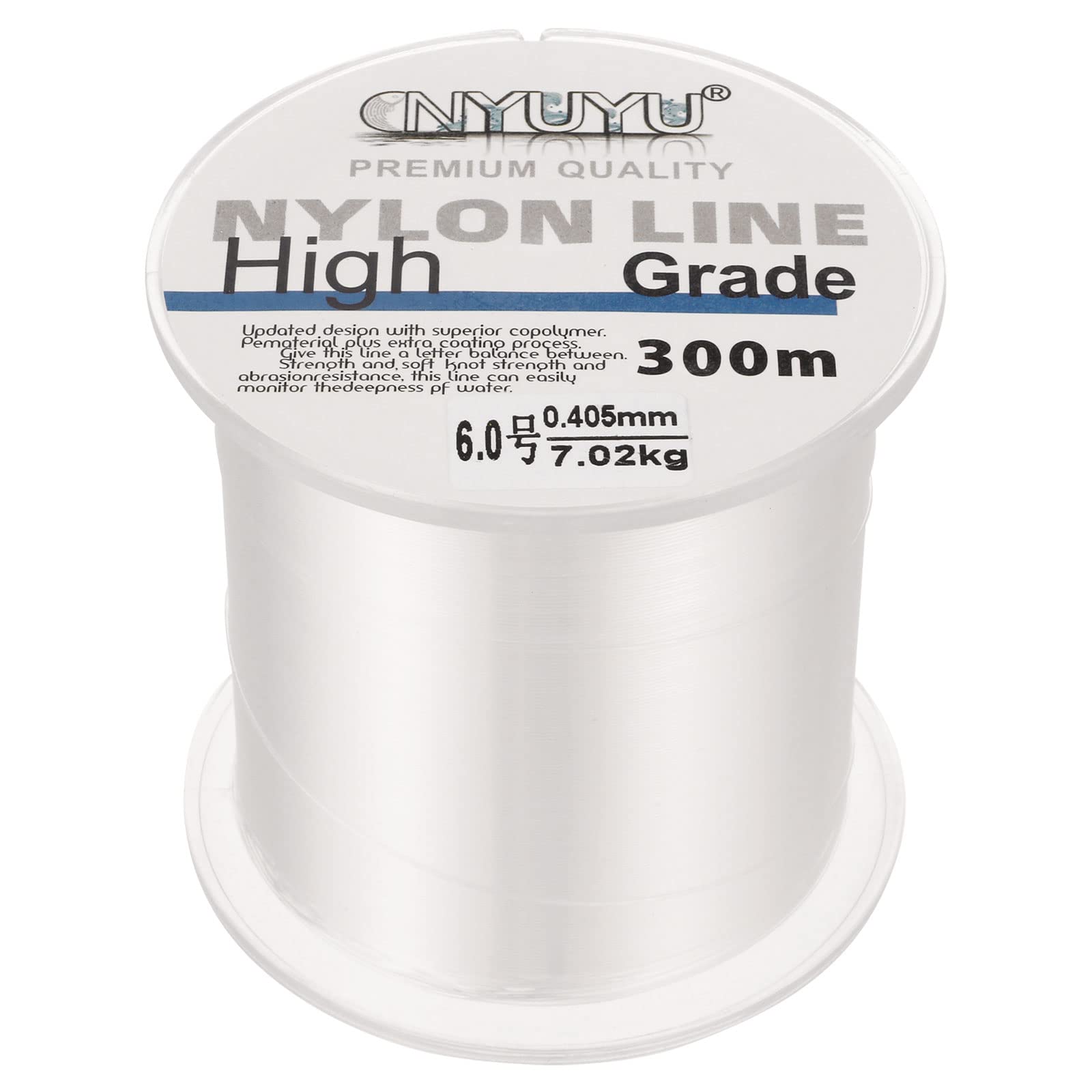 PATIKIL 984FT/328Yard 16lb Nylon Fishing Line, 6.0# Monofilament String Wire Fluorocarbon Coated for DIY Craft Hanging Decoration, Clear — image 1