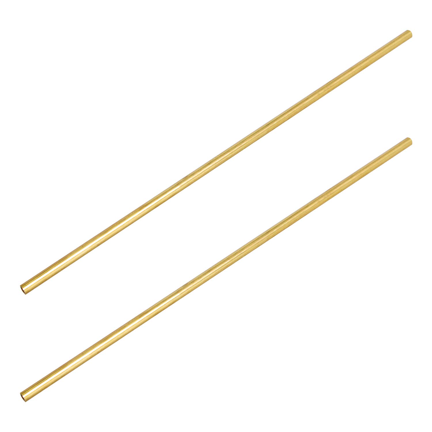Aopin Brass Round Tube Copper Pipe ID 3mm / 3/25" x OD 5mm / 1/5" Hollow Copper Tubing - 300mm / 1 Ft / 12 in Length for Refrigerator Capillary Tubing, Cooling Systems, Wind Chimes 2 Pcs