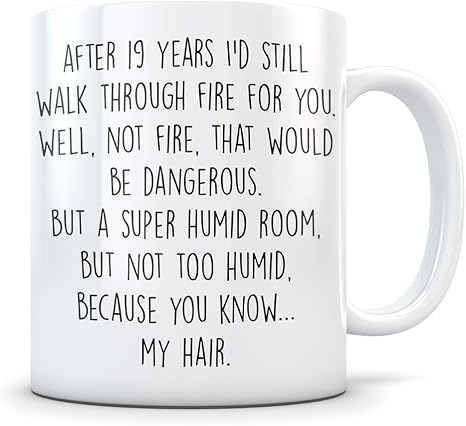 Amazon De 19th Anniversary Gift For Couple Funny 19 Year Wedding Anniversary For Men And Women Him And Hers Marriage Coffee Mug Set I Love You For Parents Or Friends