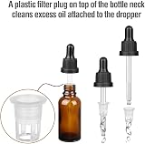 Hyber&Cara Amber Glass Bottle 2x100ml with Glass Pipette Refillable Drops view 4