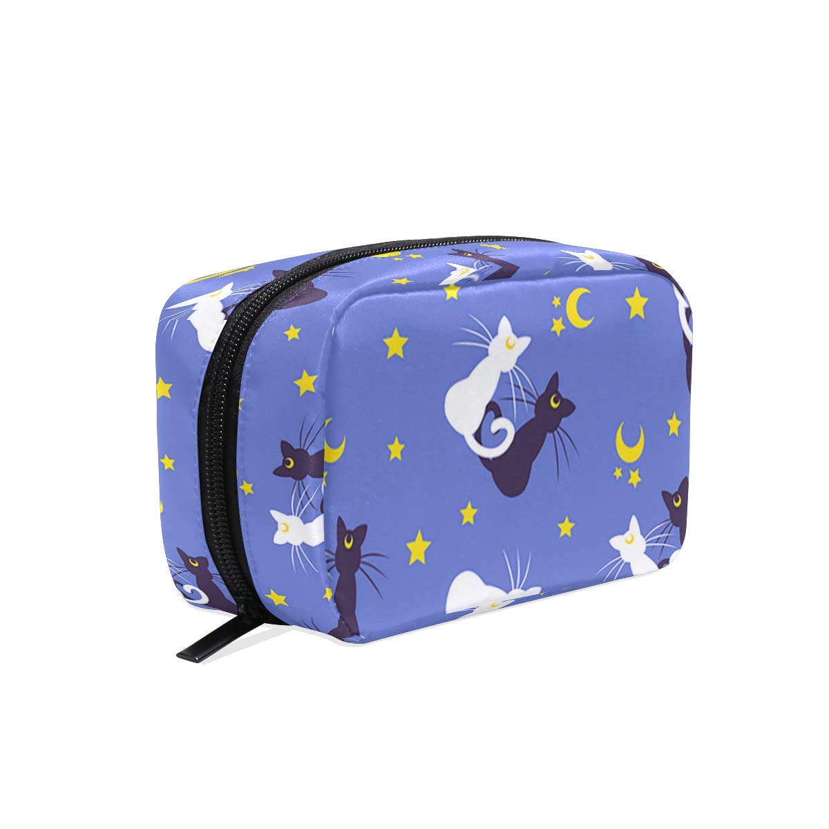 Portable Sailor Moon Kitties Cosmetic Bags with Zipper Makeup Bag Toiletry Wallet Hangbag Pen Organizer Case