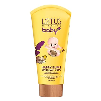 Lotus Herbals Baby+ Happy Bums Diaper Rash Crme, 100g