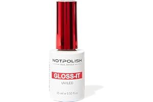 Notpolish Gloss-It Nail Top Coat – Shiny, No-Wipe Clear Top Coat Gel Nail Polish for Long-Lasting, Glossy Finish – Quick-Curing, Chip-Resistant Formula for Gel, Acrylic & Dip Powder Nails (0.5 oz)