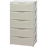 アイリスオーヤマ チェスト 5段 幅55×奥行41×高さ99.5cm ホワイト/アイボリー COD-555