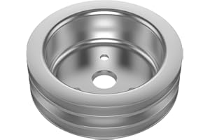 MOKER SBC 3 Groove Crank Pulley for Small Block Chevy 265 267 283 302 305 307 327 350 383 400 Short Water Pumps