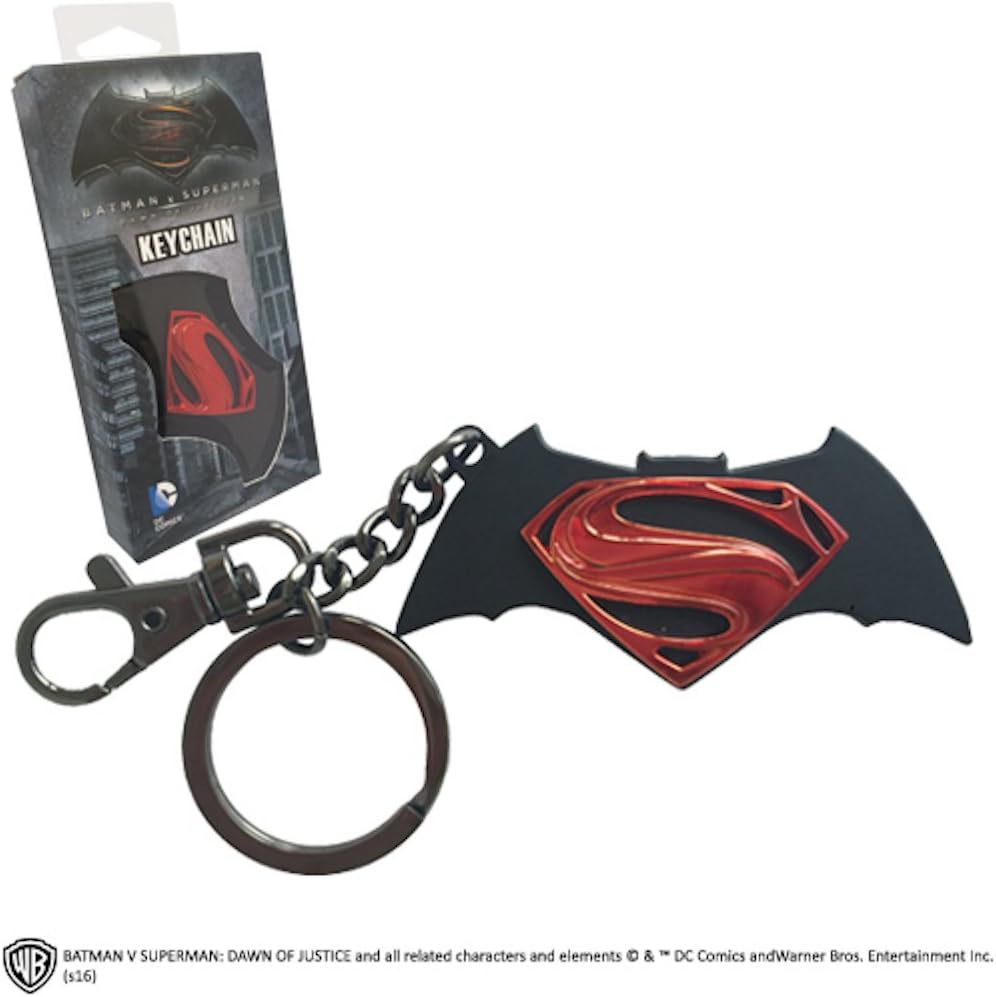 The Noble Collection DC Batman V Superman Logo Key Chain - 2in (5cm) Metal Keychain - Officially Licensed Film Set Movie Props Gifts - Image 3