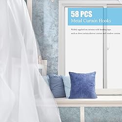Metal Curtain Hooks, 58PCS Drapery Hook Pins 1.2