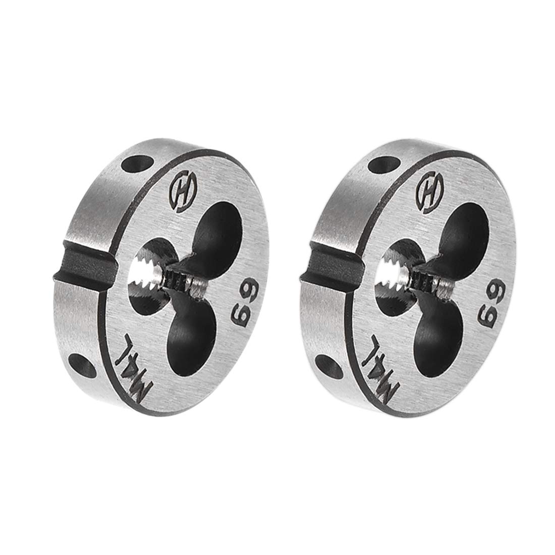 sourcing map M4 Metric Round Die, Machine Thread Left Hand Threading Die, Alloy Tool Steel Screw Thread Cutting Die, 2pcs