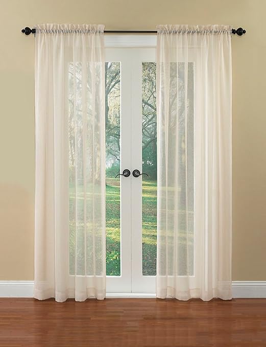 Amazon Com Waverly Breeze Window Panel Ivory Home Kitchen