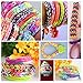 QINGYA 7200 pcs Loom Rubber Bands-26-Colors Loom Bands Refills Kit with 200 Clip Connectors&6 Hooks for Kids Bracelet Weaving DIY Crafting