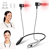 2-in-1 Red Light Therapy Device for Ears & Nose,Rechargeable 650nm LED Hands-Free Neck Design with Auto Shut-Off for Ear Comfort,Sinus Support& Daily Relaxation