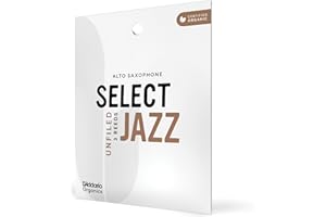 D'Addario Organic Select Jazz Unfiled Alto Saxophone Reeds - Sax Reeds - Individually Sealed - 2 Medium, 3 Pack