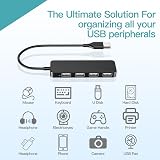 LBSC 4-Port USB 2.0 Hub Ultra Slim Portable for Mac iMac MacBook Surface view 3