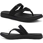 COFACE Womens Fashion Orthotic Flip Flops Ladies Slip On Lightweight Athletic Yoga Mat Cushion Thong Sandals With Comfortable Plantar Fasciitis Arch Support