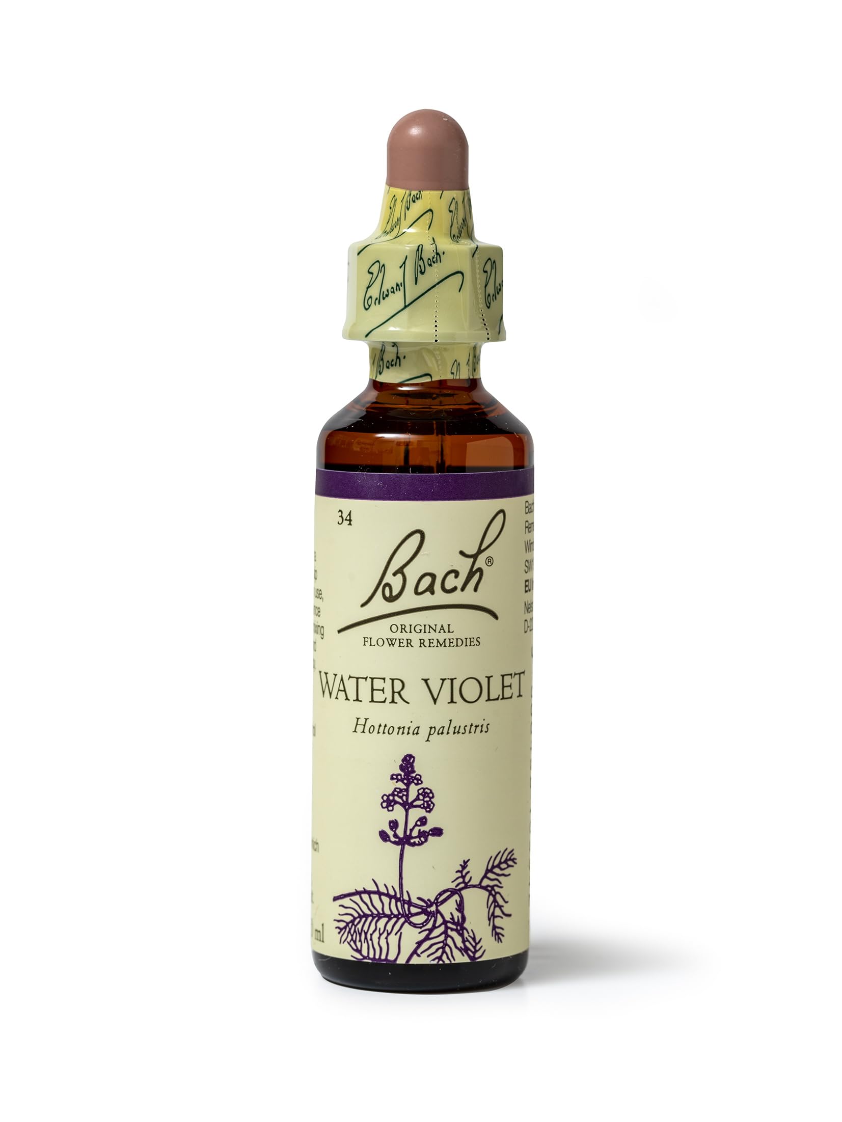 Bach Original Flower Remedies Water Violet, Reach Out To Others, Connect With Others, Emotional Wellness, Natural Flower Essence, 20ml