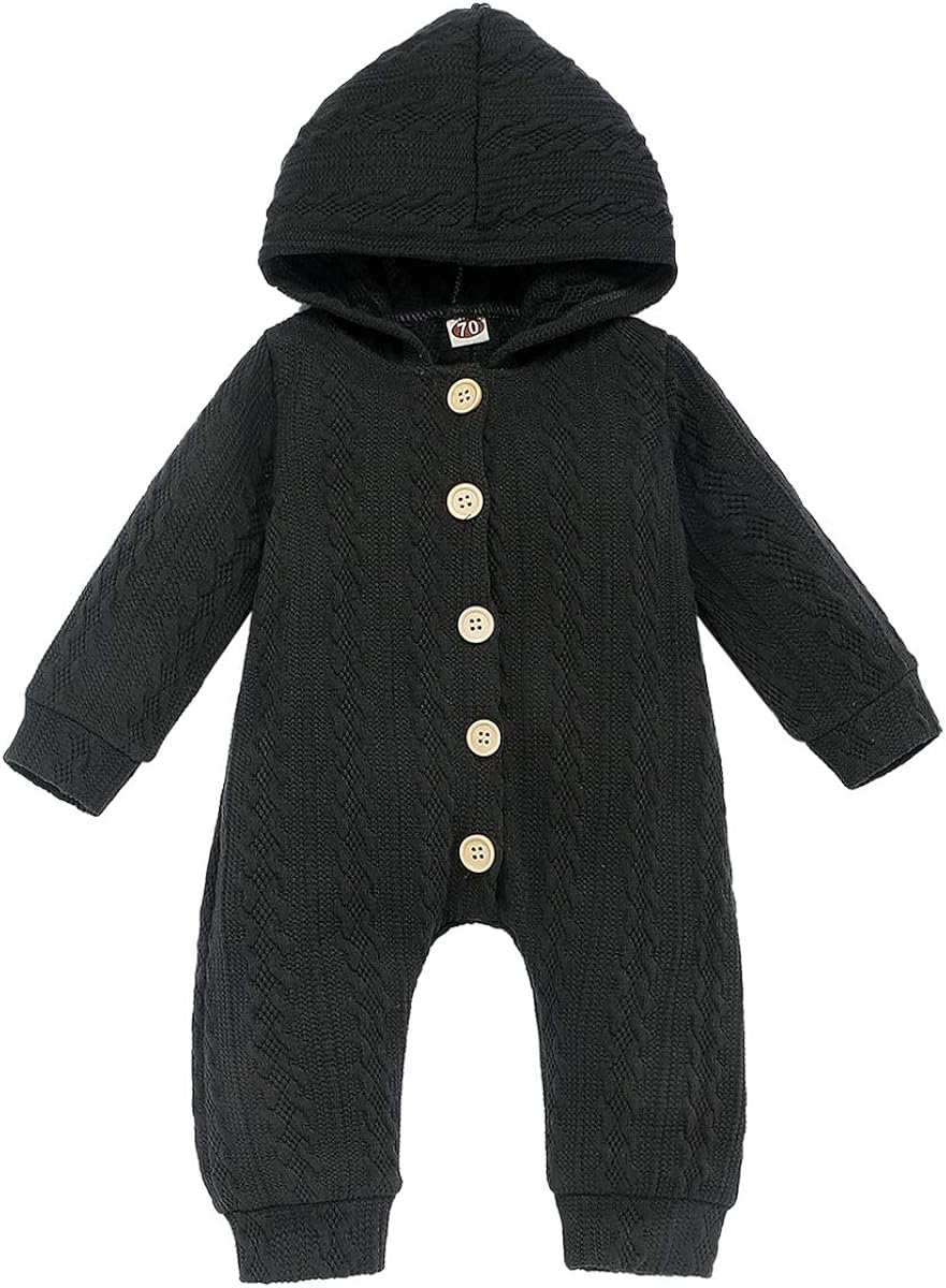 Baby Boys Girls Knitted Sweater Jumpsuit Unisex Toddler