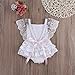 Baby Infant Girl Pure White Pretty Lace Floral Princess Party Dress Romper (6-12M(Tag9), White)