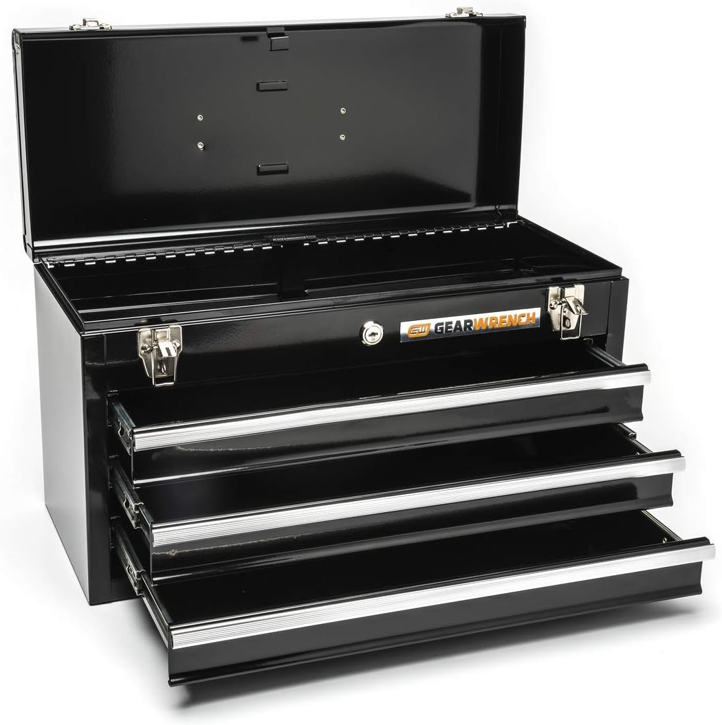 GEARWRENCH 20" 3 Drawer Steel Tool Box, Black - 83151 - Toolboxes - 