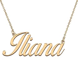 HUAN XUN Customized Custom Simple Any Name Necklace