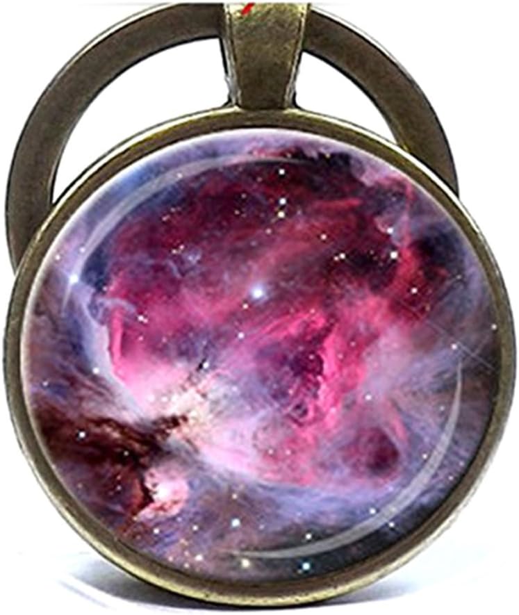 Orion Nebula Keychain Pink Fuschia Lavender Orion Nebula King Ring Astronomy Keychain Space Keyring Science Key Ring Gifts for Her