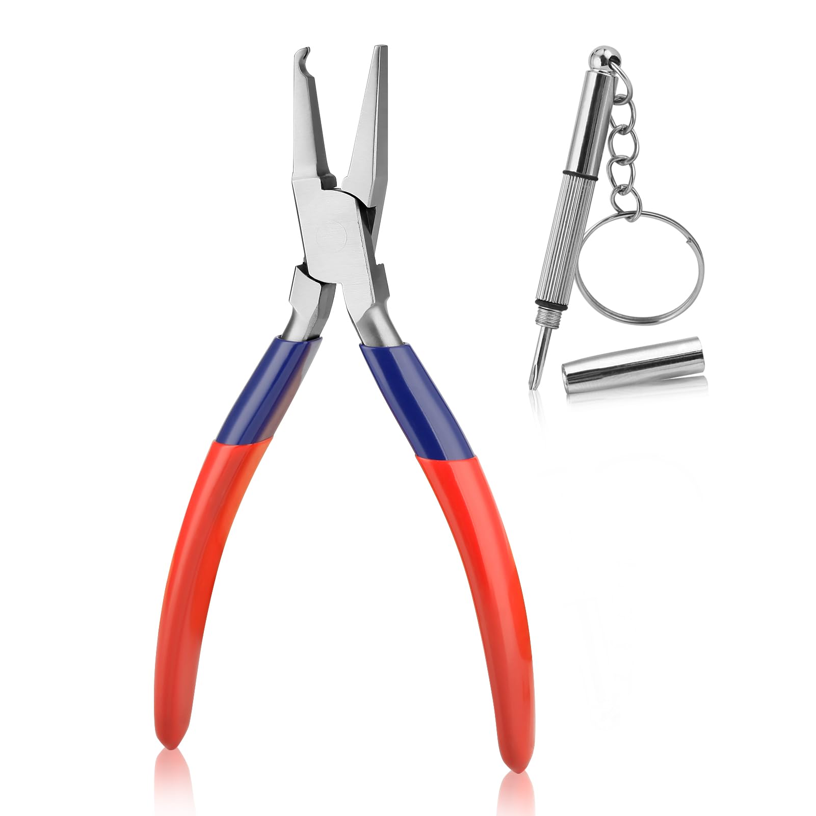 GOLD DEER Eyeglass Nose Pad Pliers Nose Pad Arm Repair Tools Eye Glasses Frame Pliers Glasses Adjustment Tools Eyeglasses Repairing Plier Optical Nose Pad Plier Tools with Screwdrivers