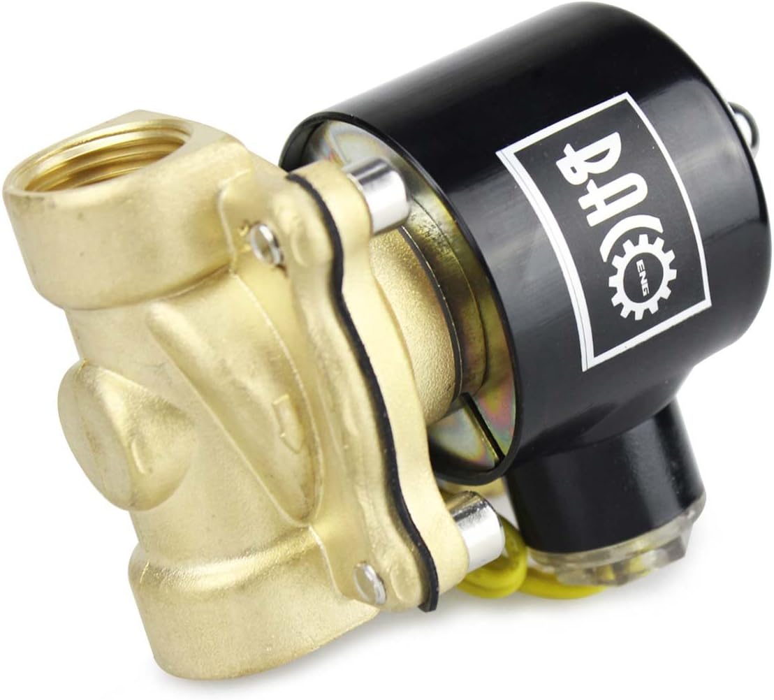 BACOENG 1/2" BSP AC220V Brass Electric Solenoid Valve N/C for Air Water Oil, 1/2" Brass - Image 4