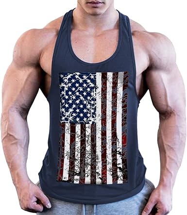 hibote Hombres Bandera Stringer Culturismo Gimnasio Camisetas sin ...