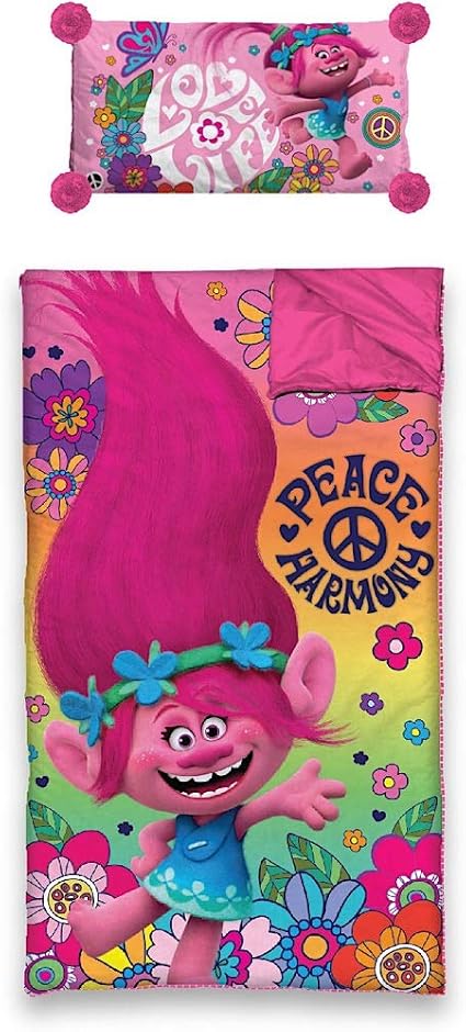 Amazon Com Trolls Movie Kids Sleeping Bag And Pillow Slumber Set