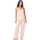 PJ Salvage Women's [Amazon Exclusive] Cool Touch Jersey Open Leg 2-piece Pj Set
