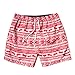 WUAMBO Men's Sports Runnning Swim Board Shorts with Pocket,Mesh Lining,#5 Red,Tag Large (Waist:28