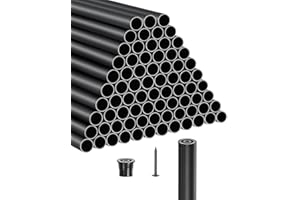 VEVOR Staircase Balusters 101 Pack, 32 in Aluminum Stair Balusters, 3/4 in Water-Proof Round Metal Spindle Railing, Hollow De