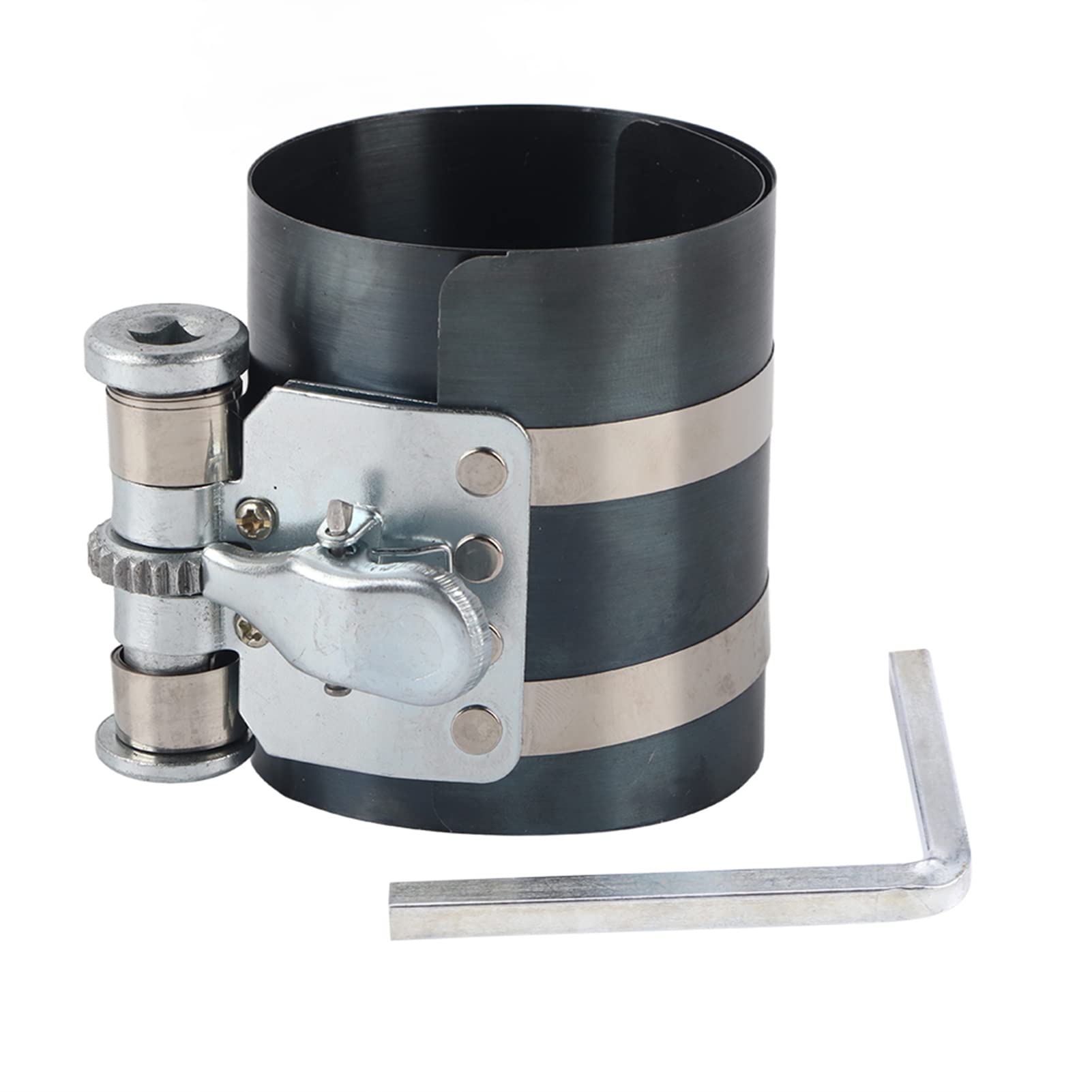 Car Engine Piston Ring Spring Steel Piston Ring Compressor Adjustable Ratchet Piston Installer Band Ratchet Tool(3 inches), Auto Repair Tool,hand tools