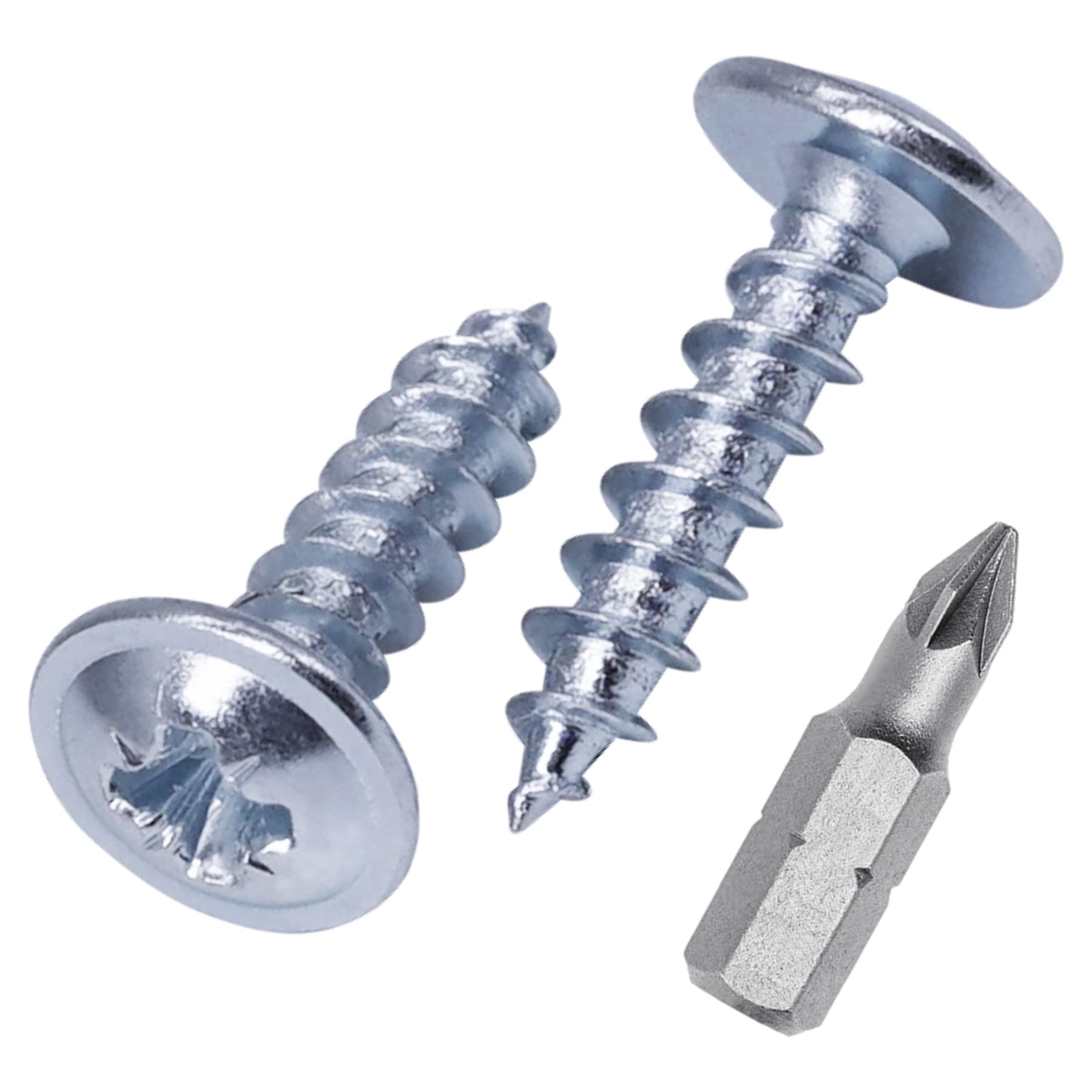 (Pack of 1200 pcs) Zinc Plated Steel 4.0 x 16 mm Wood Screws, Metal Screws, Modified Truss Head, Self Tapping (1200, 4.0 x 16 mm)