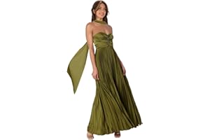 YOFF Strapless Bridesmaid Dresses with Scarf Satin Long Maxi Dresses A-line Formal Evening Gowns YO255