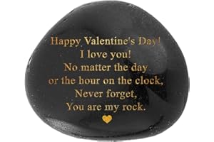 Lev's Engraved Rock - Black 'You Are My Rock' - 5 x 7 x 3 cm - Valentines Gift for Him, Her, Couples
