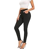 UHHFUYF Women's Dress Pants Slim Fit High Waist Stretch Pull On with Pockets for Business Casual