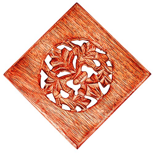 Christmas Gifts Handmade Wooden Trivet For Hot Dishes Plates & Pots Holder Hot Pad For Kitchen & Dining Table Decor Cookware Heat Resistant Rustic Decorative Carvings 6 Inch Tabletop Home & Dining