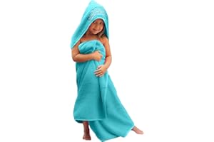 ULTRA-HOMES Princess Baby Bath Towel [Ice Blue] Hooded Toddler Towels For Girls Up to 10 Years - Oversized Baby Towel With Super Absorbent 100% Cotton - Soft and Cozy Beach Towel - Full Coverage Kids Bath towel