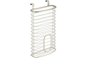 InterDesign Satin Axis Over Cabinet Bag Holder