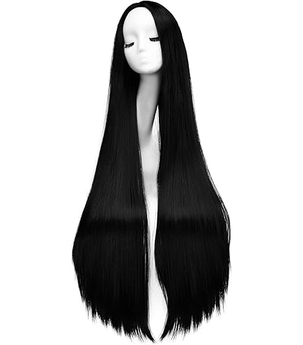 Amazon.com: MapofBeauty 40 Inch 100 cm Black Long Straight  display picture 1
