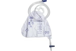 TENDERGENTLE Urine Catheter Bags for Men and Women - 1 2000ml Overnight Bedside Drainage Bag - Sterile and Disposable Triangle Urine Bags