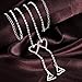 BESTOYARD Rhinestone Bra Straps Crystal Bra Straps Removable Bra Strap Replacement For Bra Tops Dress (Silver)