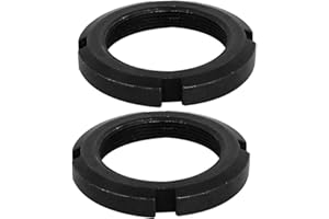 Ruilogod 2pcs M45 x 1.5mm Pitch Metric Thread Steel Left Hand Bearing Lock Nut