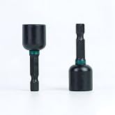 Forgeworx 1/2 Inch Impact Magnetic Nut Driver Set 2-Pack - 2 Inch Length, 1/4 Inch Hex Shank Impact Grade Nut Setter, Magnetic Socket Tip (1/2&rdquo; x 2&rdquo; SAE)