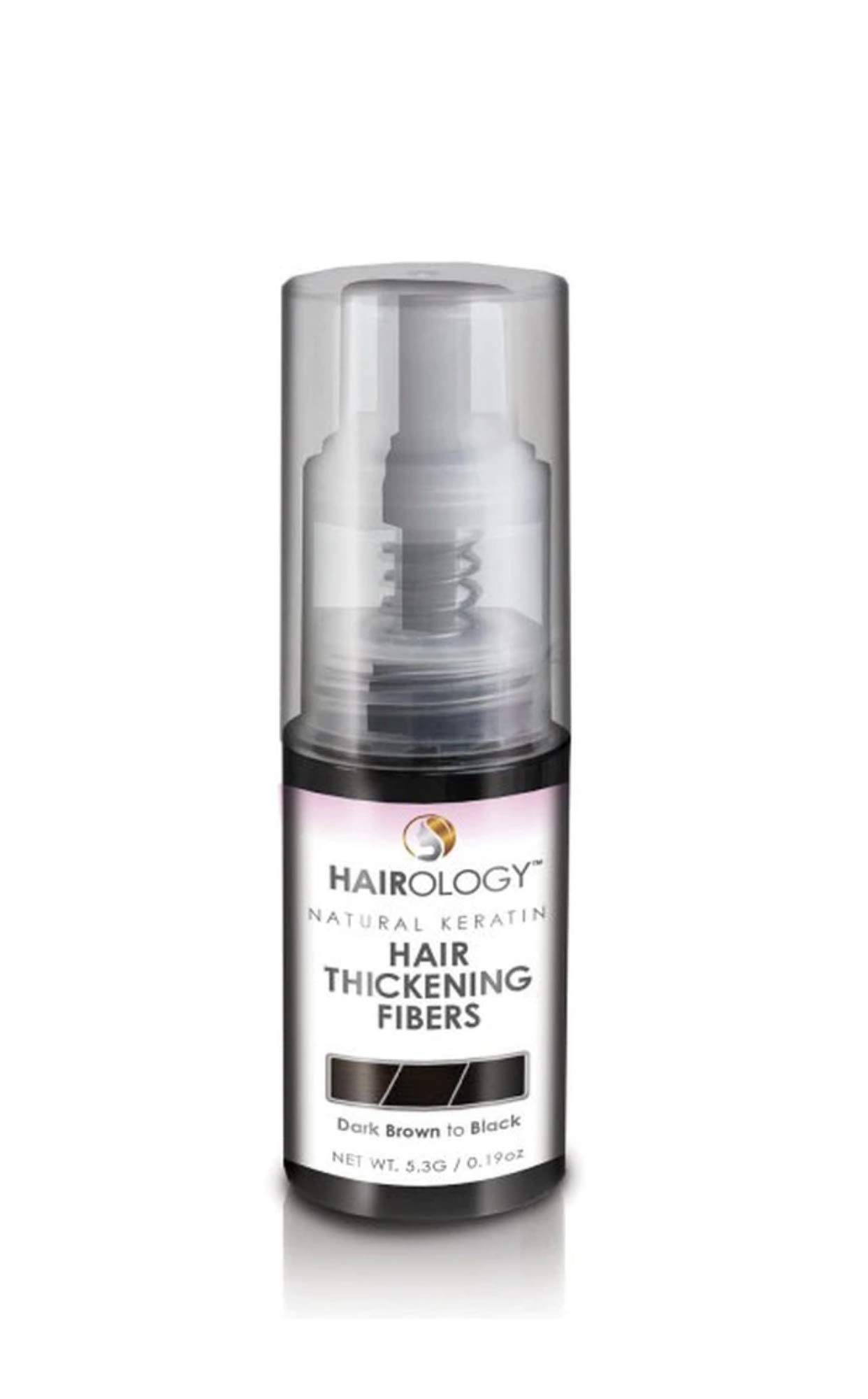 Hairology Hair Building Thickening Fibers, Dark Brown to Black, 0.2 Ounce