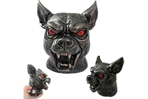 Devil Dog Car Hood Ornament, 3D Car Devil Dog Ornament, Snarling Dogs Head Hood Ornaments Sculpture, Suitable for All Types o